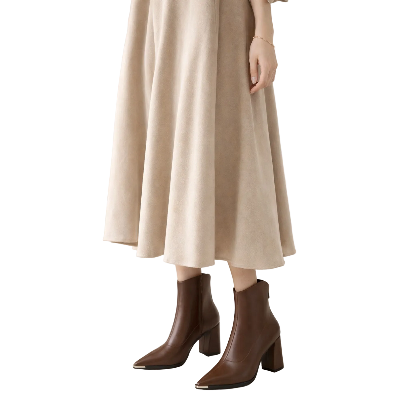 Ivy Leather Zipper Boots