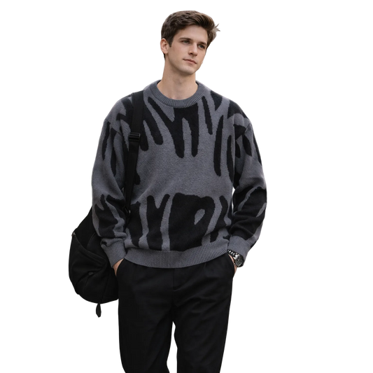 Glen Abstract Knit Sweater