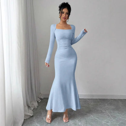 Long Sleeve Mermaid Maxi Dress