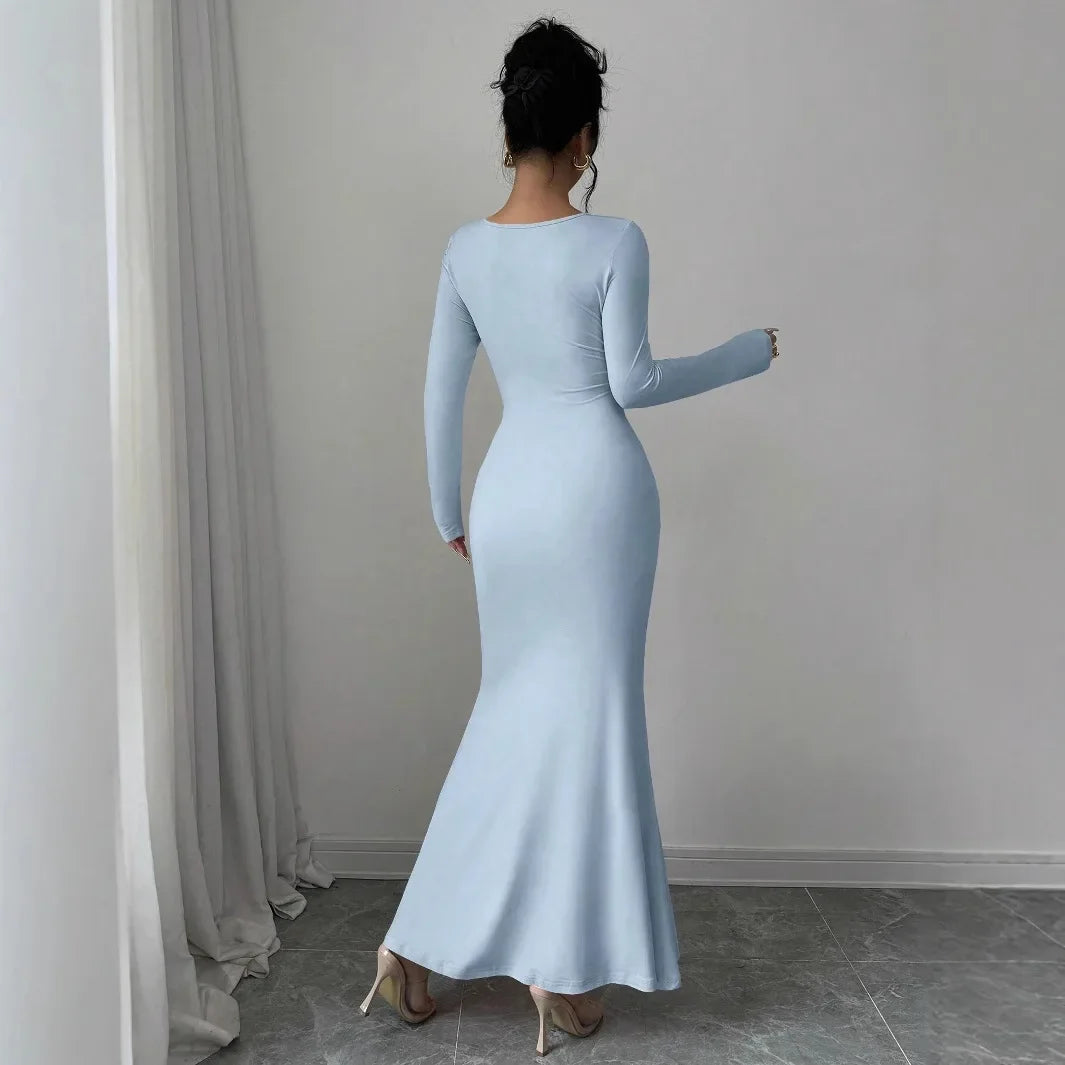 Long Sleeve Mermaid Maxi Dress